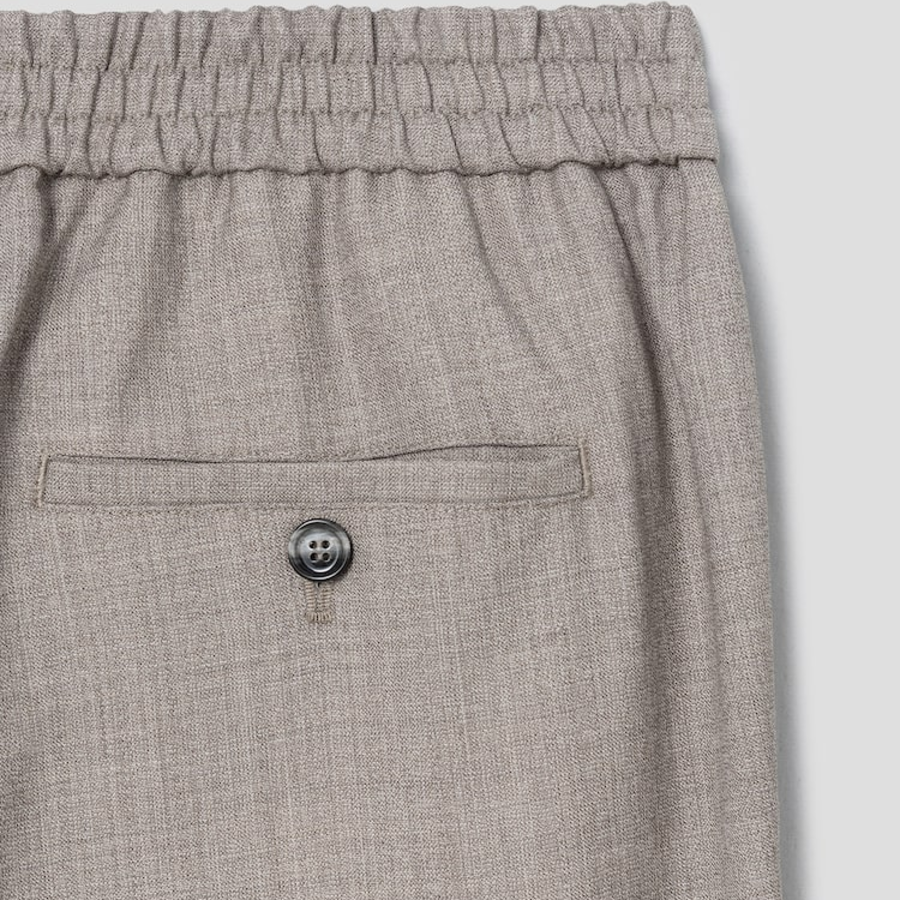 ami Elasticated Waist Pant – Beige