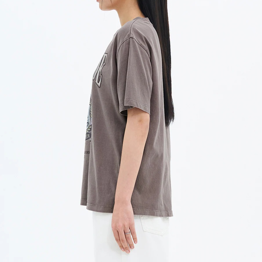 8 seconds Garment-Dyed Loose Fit T-shirt — Brown