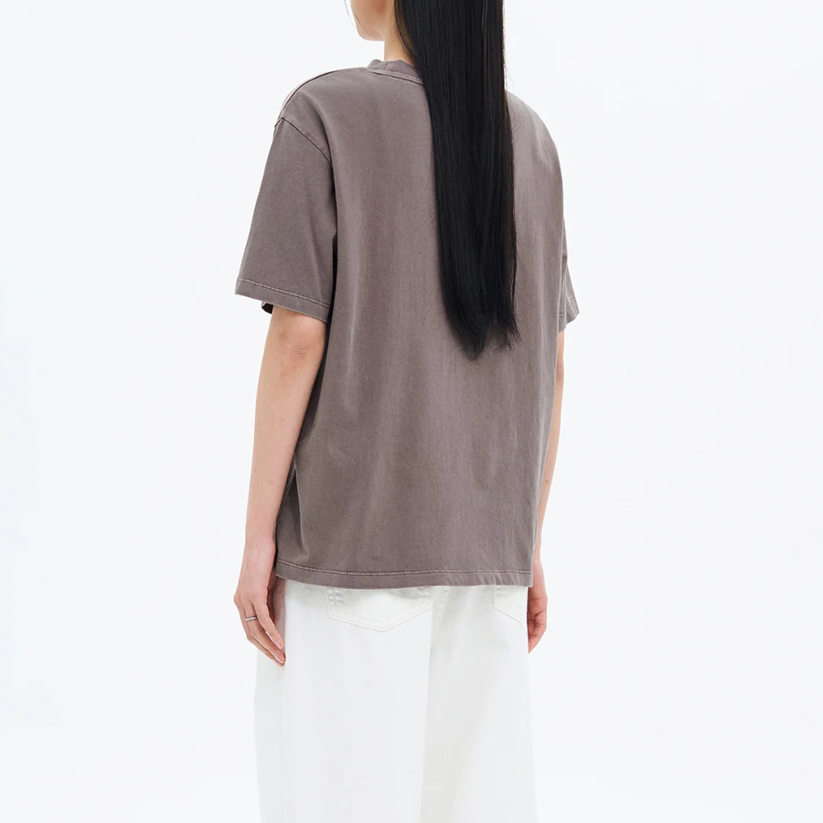 8 seconds Garment-Dyed Loose Fit T-shirt — Brown