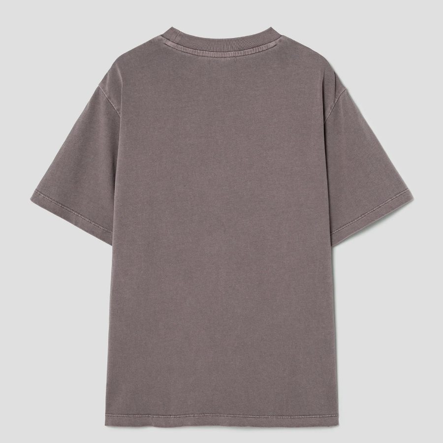 8 seconds Garment-Dyed Loose Fit T-shirt — Brown