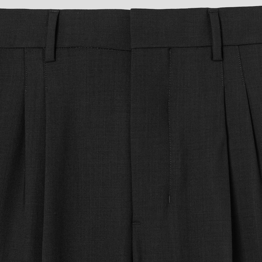 ami Carrot Fit Trousers – Wool Gabardine Black