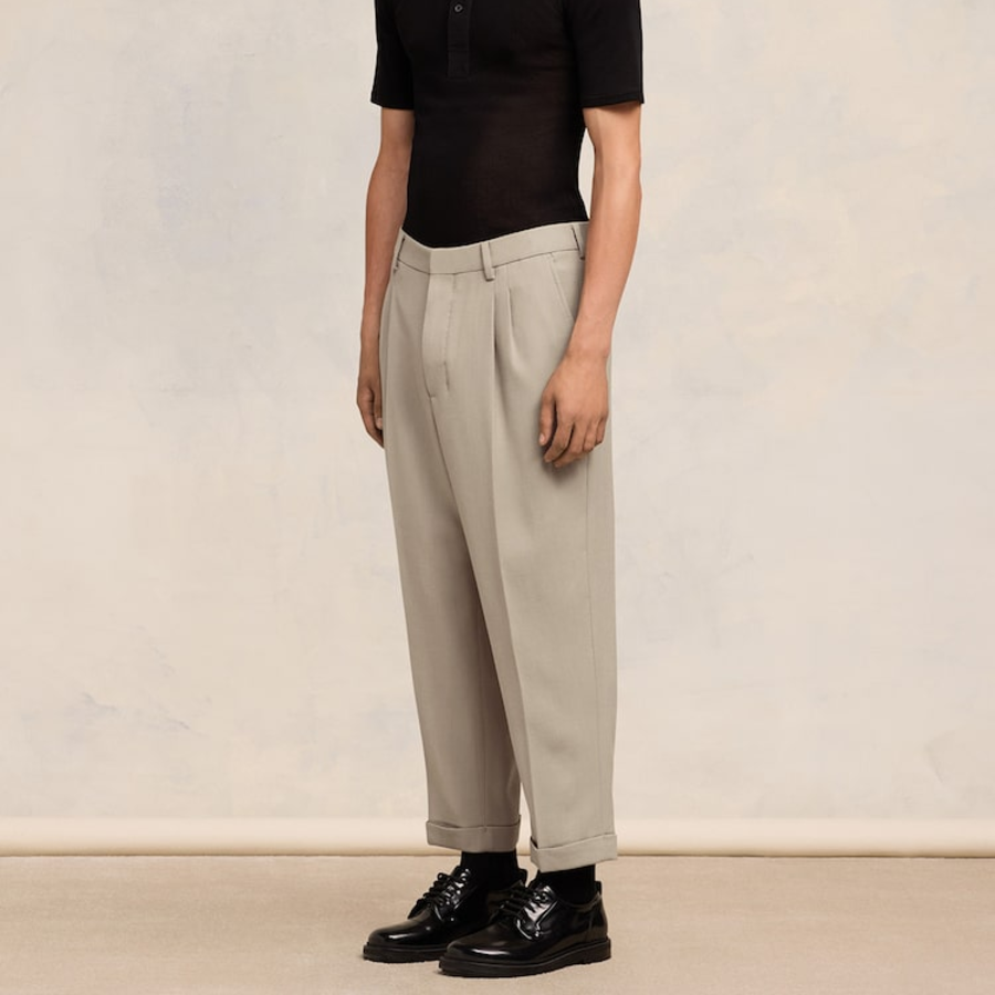 ami Men Carrot Fit Trousers – Beige