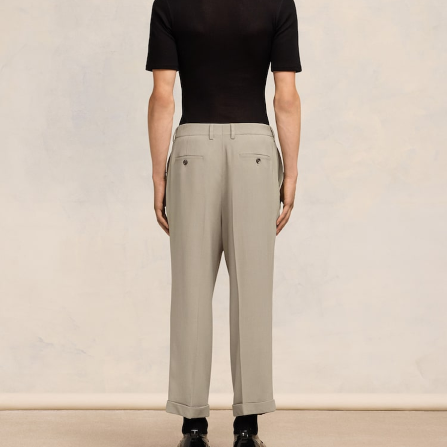 ami Men Carrot Fit Trousers – Beige