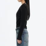 8 seconds Layered Halter Jersey Top — Black