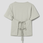 8 seconds Front Layered Short Sleeve T-shirt — Khaki