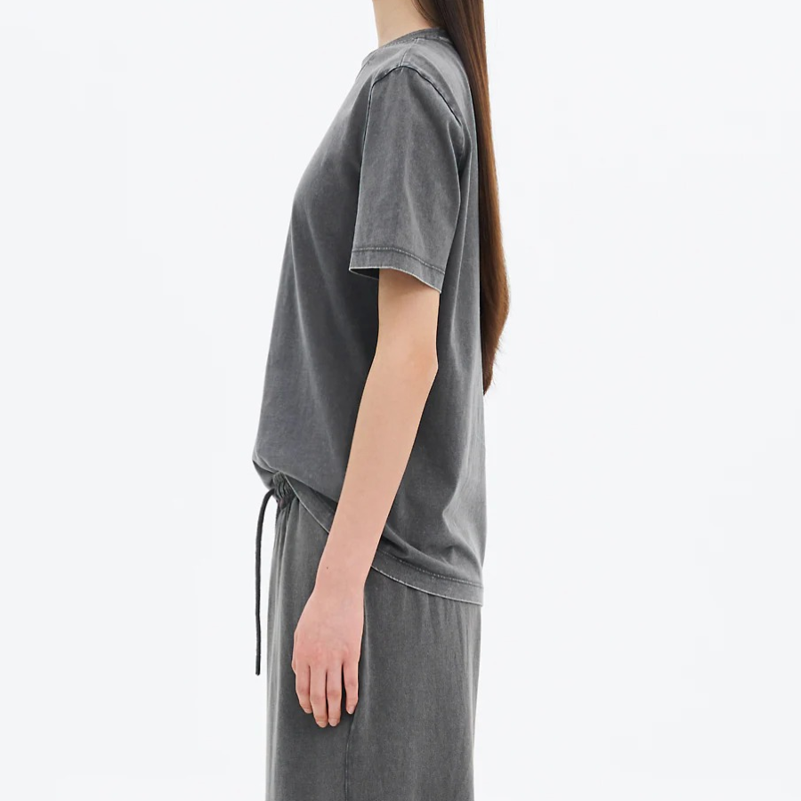 8 seconds Garment Dyed Oversized Short Sleeve T-shirt — Ash