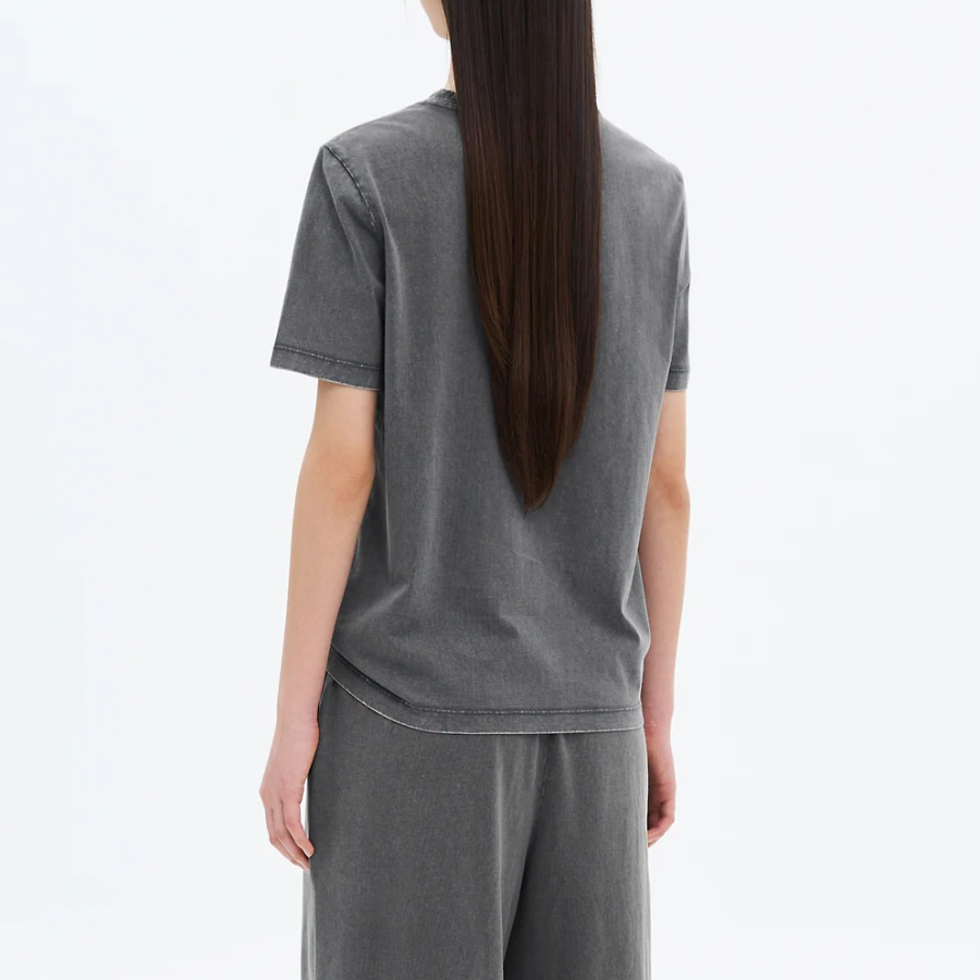 8 seconds Garment Dyed Oversized Short Sleeve T-shirt — Ash