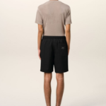 ami Ami Elasticated Waist Shorts – Wool Gabardine Black