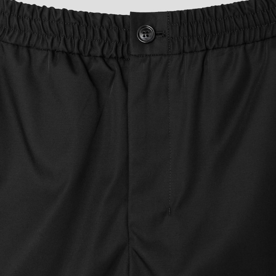 ami Ami Elasticated Waist Shorts – Wool Gabardine Black