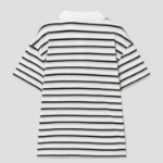 8 seconds Stripe Shirred Side Piqué T-shirt — White