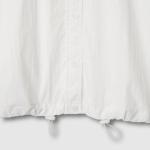 JAJU Textured Short Sleeve String Shirt – White