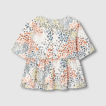 JAJU Shirring Short Sleeve Blouse – Off White