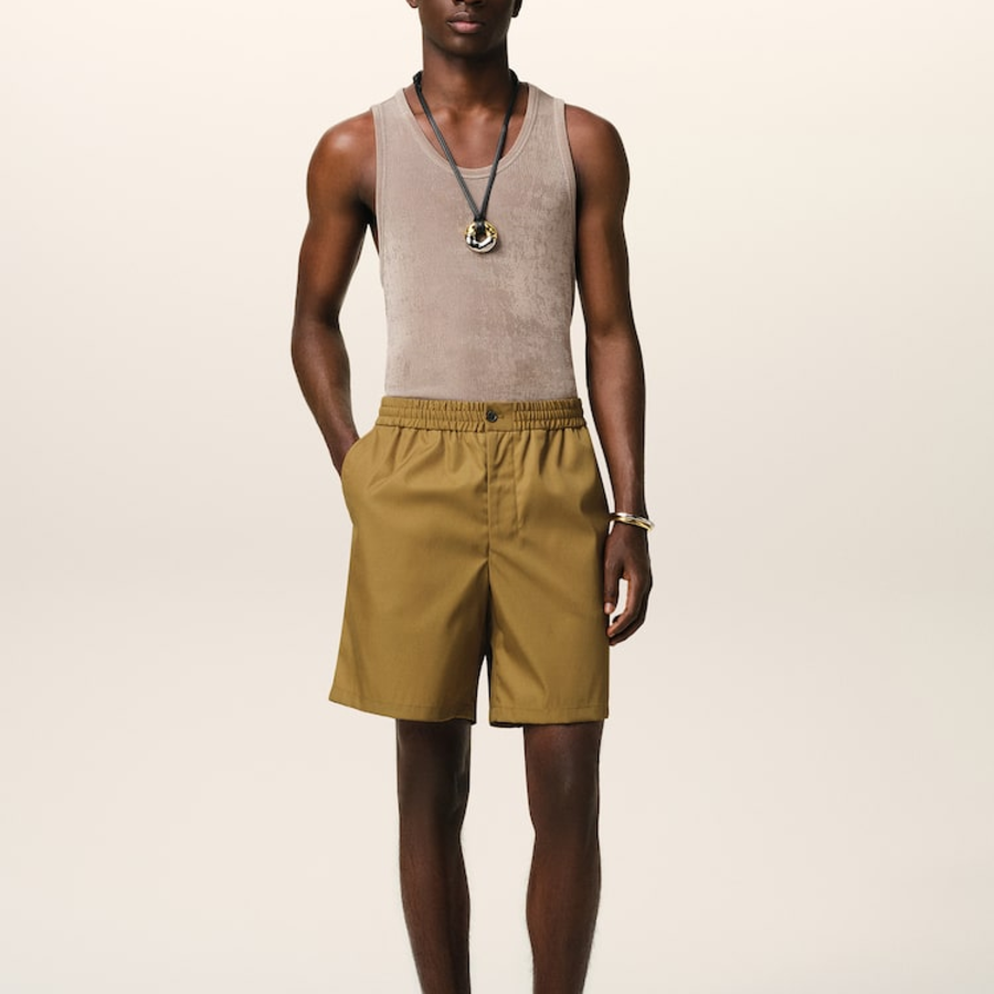 ami Ami Metal Elasticated Waist Shorts – Havana