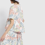 JAJU Shirring Short Sleeve Blouse – Off White