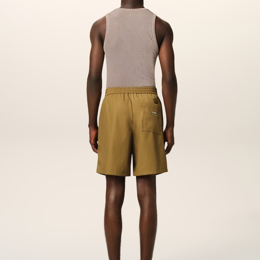 ami Ami Metal Elasticated Waist Shorts – Havana