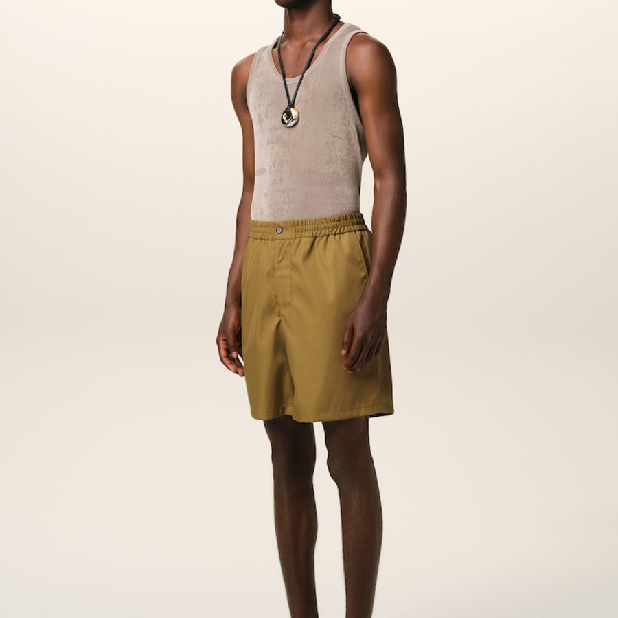 ami Ami Metal Elasticated Waist Shorts – Havana