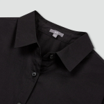 JAJU Light Cotton Loose Fit Shirt – Black