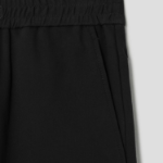 ami Belted Elasticated Large Shorts – Wool Gabardine Black