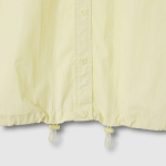 JAJU Square-Texture Short Sleeve String Shirt – Yellow