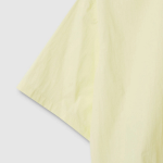 JAJU Square-Texture Short Sleeve String Shirt – Yellow