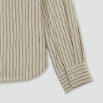 JAJU Linen-Blend Long Sleeve Shirt – Dark Beige