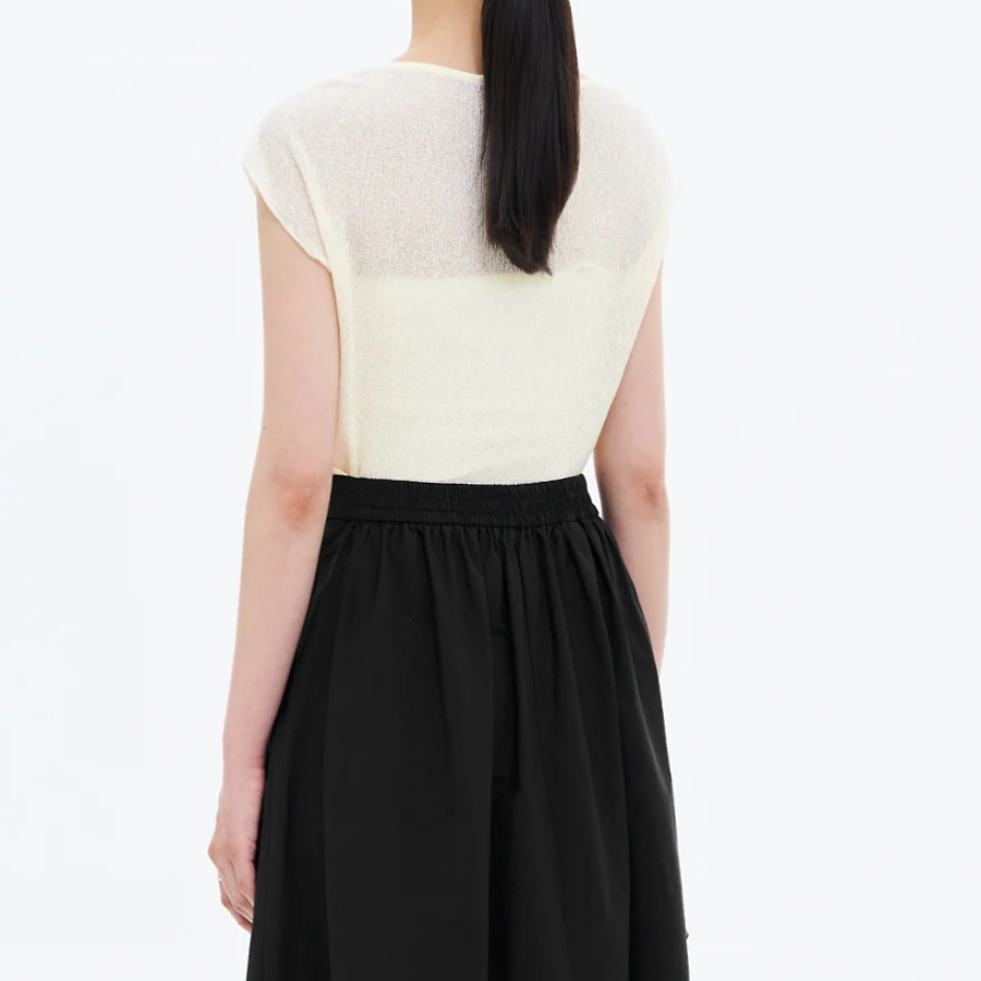 8 seconds Crinkled Short Sleeve T-shirt — Ivory