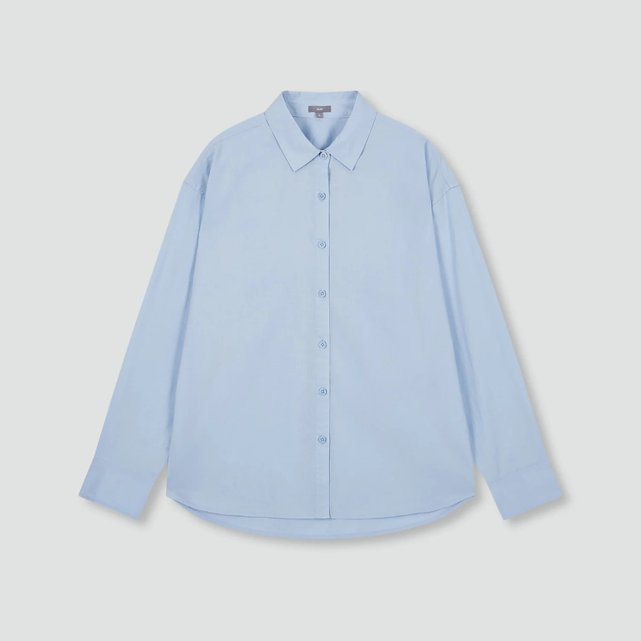 JAJU Light Cotton Loose Fit Shirt – Sky Blue