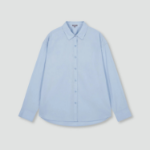 JAJU Light Cotton Loose Fit Shirt – Sky Blue