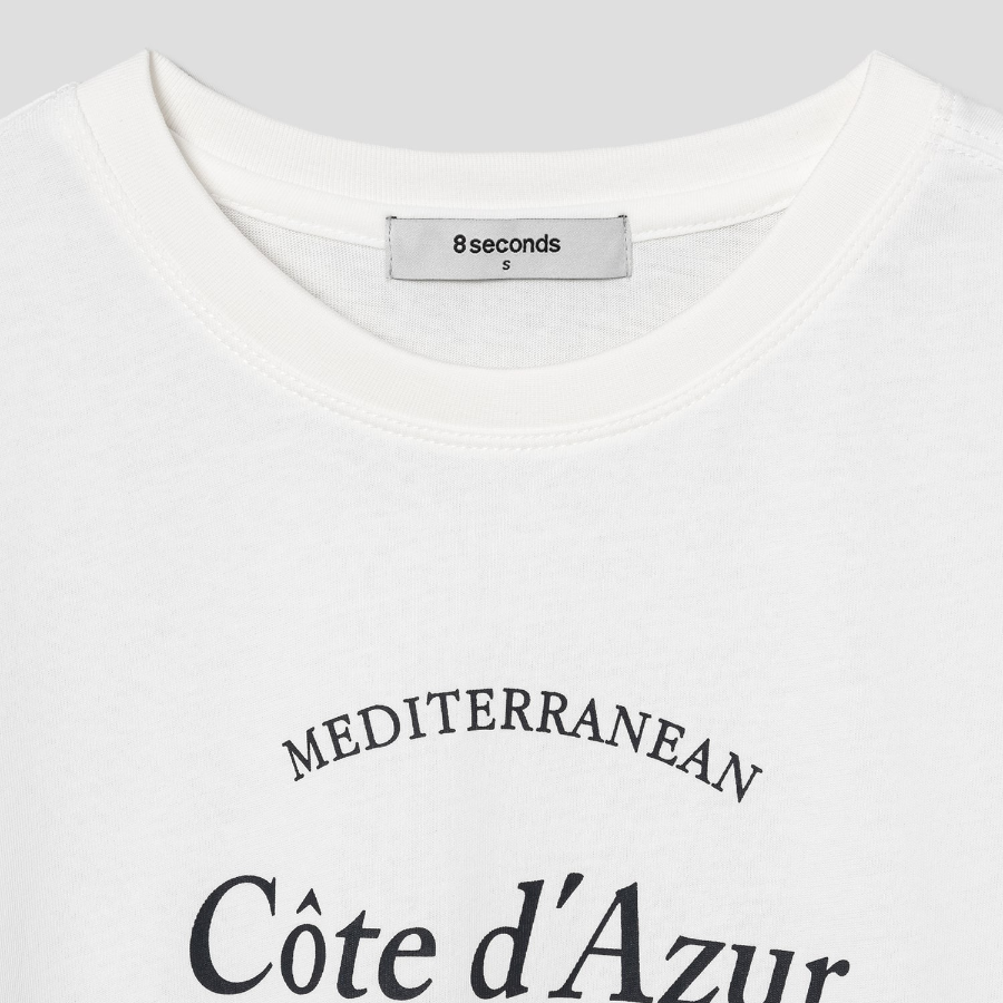 8 seconds Graphic Short Sleeve T-shirt — White