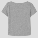 8 seconds Waffle Solid Square Neck T-shirt — Grey