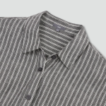 JAJU Linen Blended Long Sleeve Shirt – Dark Grey