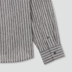 JAJU Linen Blended Long Sleeve Shirt – Dark Grey