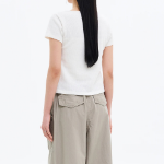 8 seconds Waffle Solid Square Neck T-shirt — Ivory