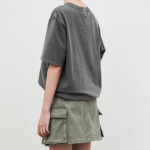 8 seconds Garment Dyed Short Sleeve T-shirt — Ash