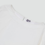 JAJU Cotton Tunic Long Sleeve Blouse – White