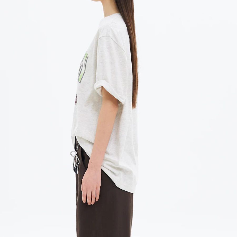 8 seconds Casual Graphic Oversized T-shirt — Grey