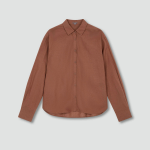 JAJU Linen Blended Long Sleeve Shirt – Brick