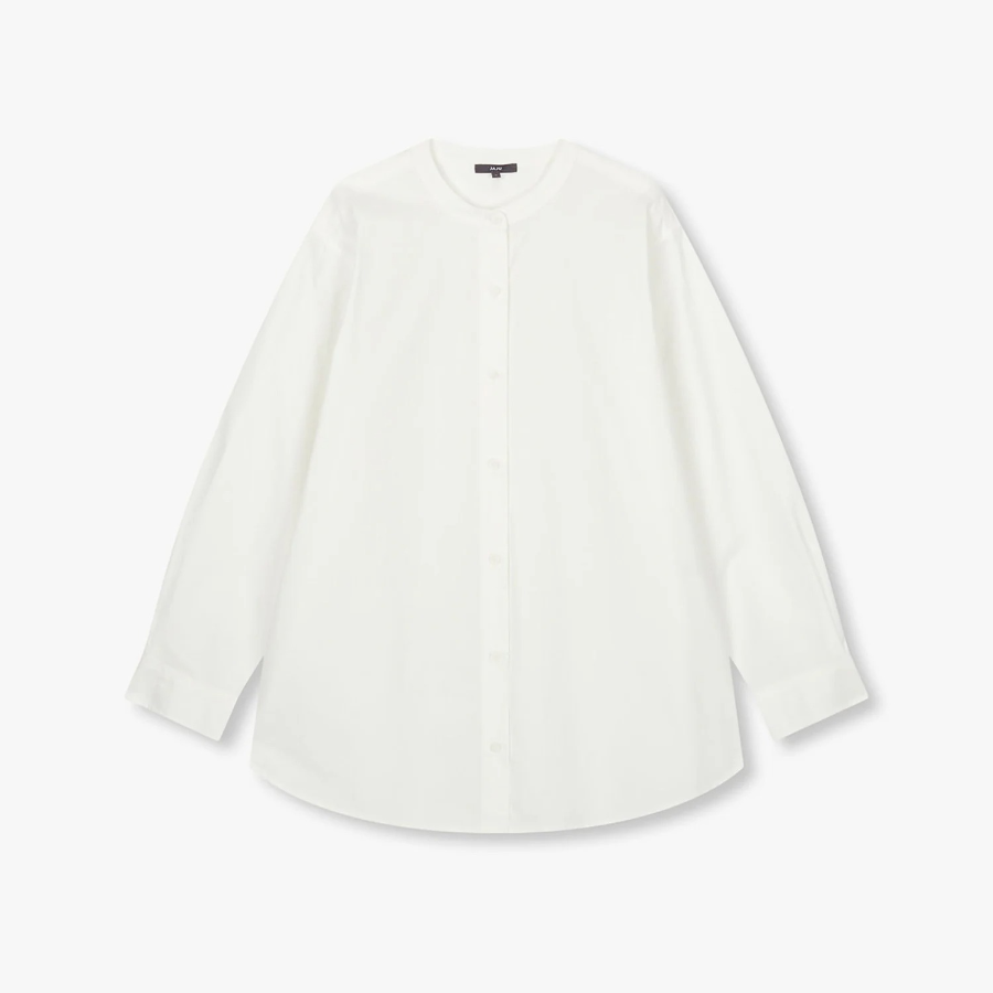 JAJU Henley Neck Shirt – Ivory