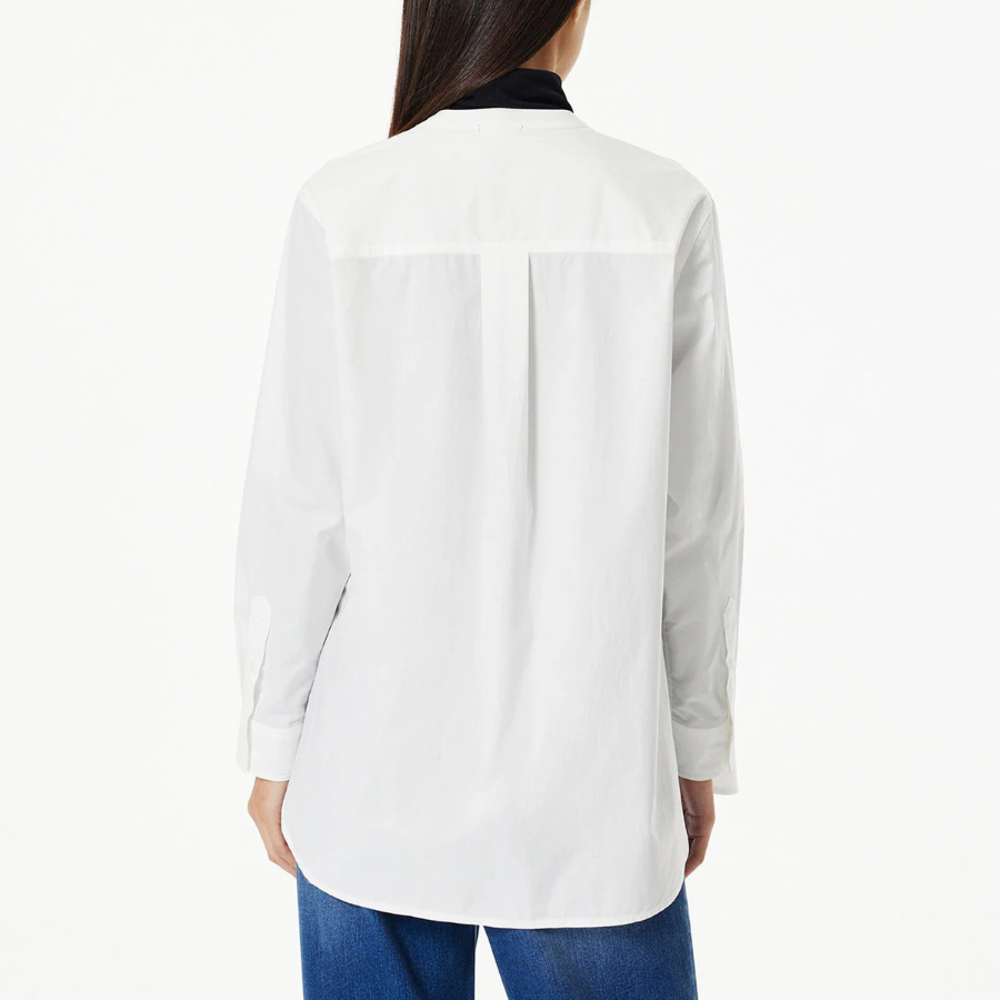 JAJU Henley Neck Shirt – Ivory