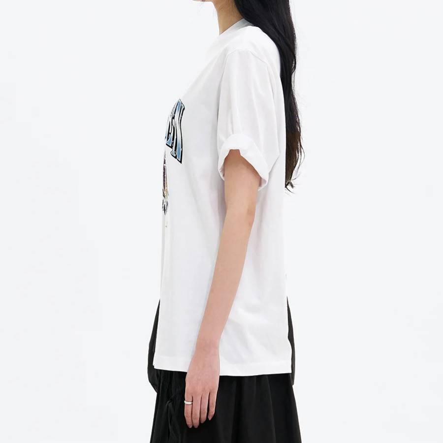 8 seconds Casual Graphic Oversized T-shirt — White