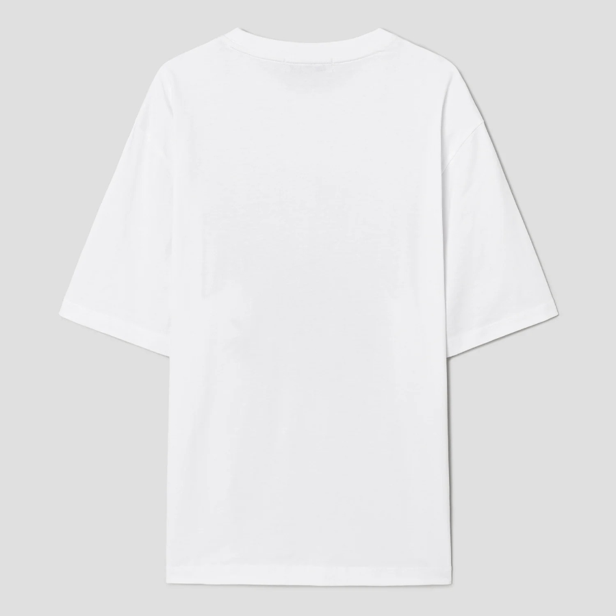 8 seconds Casual Graphic Oversized T-shirt — White