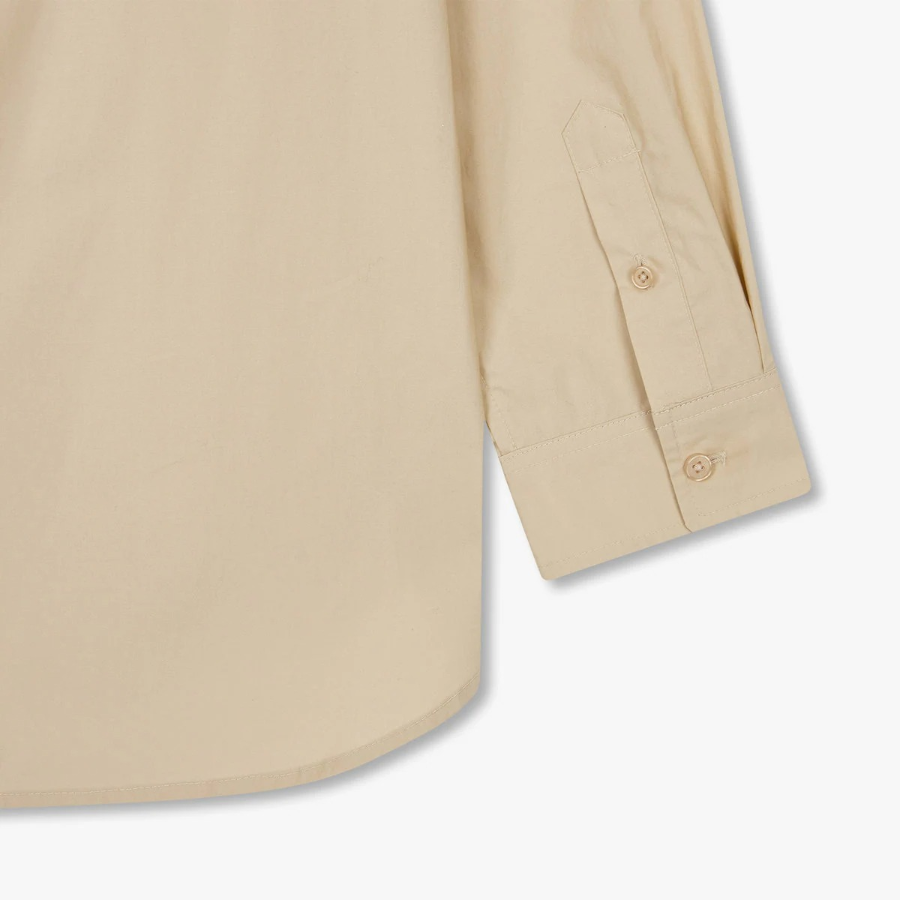 JAJU Henley Neck Shirt – Beige