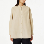 JAJU Henley Neck Shirt – Beige