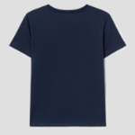 8 seconds Sequin Ribbon Short-sleeve T-shirt — Navy
