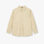 JAJU Cotton Loose Fit Shirt – Beige