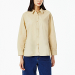 JAJU Cotton Loose Fit Shirt – Beige