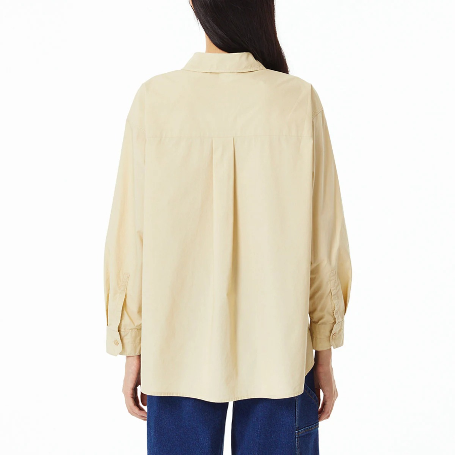 JAJU Cotton Loose Fit Shirt – Beige