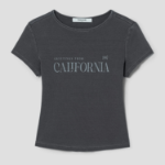 8 seconds Garment-dyed Ribbed Graphic T-shirt — Ash