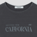 8 seconds Garment-dyed Ribbed Graphic T-shirt — Ash