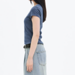 8 seconds Garment-dyed Ribbed Graphic T-shirt — Blue